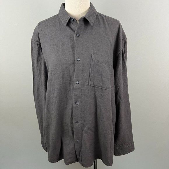 NWT BP Grey Flannel Button Down Shirt (L) - Picture 2 of 9